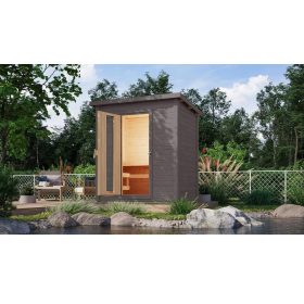 finn szauna KARIBU HYTTI 1 (97703) terragrau LG4123