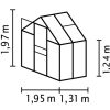 üvegház VITAVIA VENUS 2500 PC 6 mm fekete színű LG4128