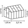üvegház VITAVIA VENUS 6200 PC 6 mm zöld színű LG4142