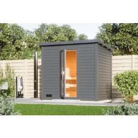 finn szauna KARIBU HYTTI 3 (97711) terragrau LG4147