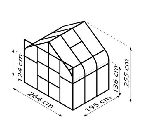 üvegház VITAVIA DIANA 5000 PC 4 mm ezüst színű LG4221