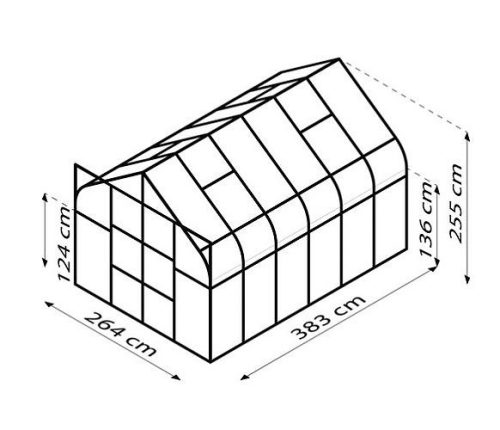 üvegház VITAVIA DIANA 9900 PC 4 mm zöld színű LG4233