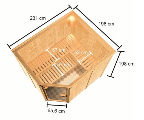 finn szauna KARIBU HORNA (6196) LG4260