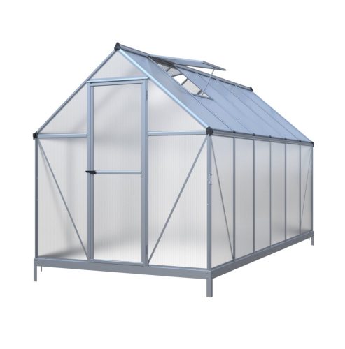 üvegház LANITPLAST SARANA 6x12 PC 4 mm ezüst színű LG4276