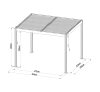 bioklimatikus pergola LANITPLAST BASIC 3x2,5 m LG4288