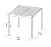 bioklimatikus pergola LANITPLAST BASIC 3x3 m LG4292