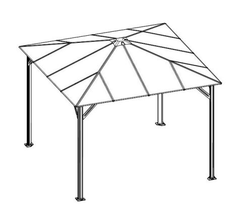 tartalék üvegezés pavilonhoz LANITPLAST 33 clear PC 6 mm LG4330
