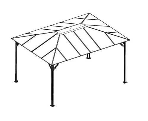 tartalék üvegezés pavilonhoz LANITPLAST 43 clear PC 6 mm LG4331