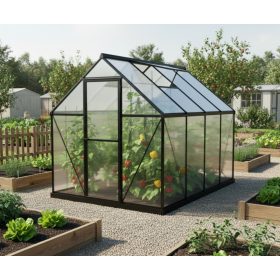   üvegház LANITPLAST SARANA 6x8 PC 4 mm fekete színű LG4334