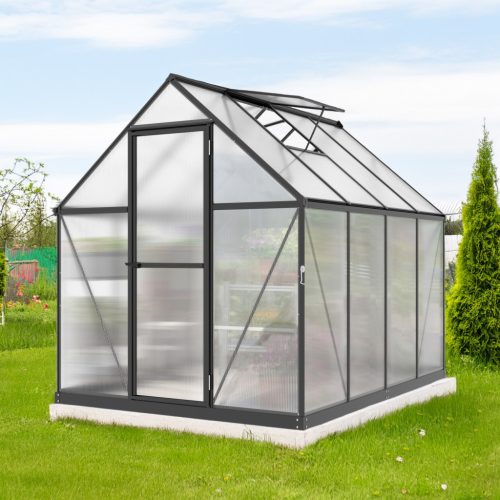 üvegház LANITPLAST SARANA 6x8 PC 4 mm fekete színű LG4334