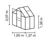 üvegház VITAVIA APOLLO 2500 PC 4 mm ezüst színű LG4373