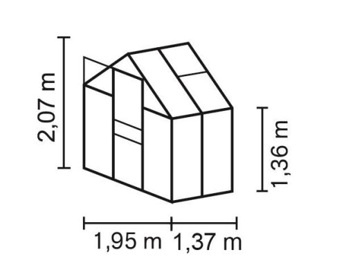üvegház VITAVIA APOLLO 2500 PC 6 mm ezüst színű LG4387