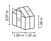üvegház VITAVIA APOLLO 2500 PC 6 mm zöld színű LG4389