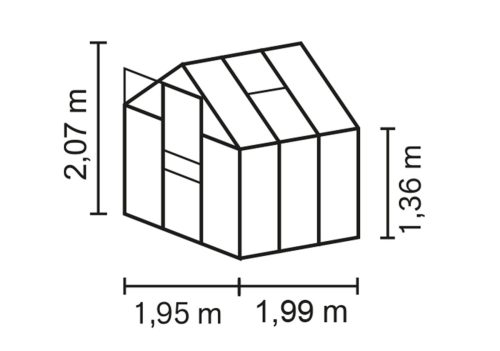 üvegház VITAVIA APOLLO 3800 PC 4 mm ezüst színű LG4392