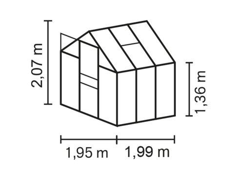 üvegház VITAVIA APOLLO 3800 PC 6 mm ezüst színű LG4393