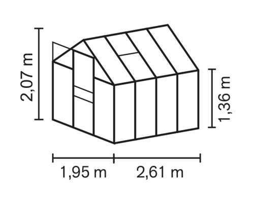 üvegház VITAVIA APOLLO 5000 PC 4 mm ezüst színű LG4399