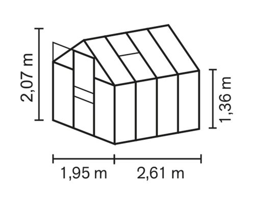 üvegház VITAVIA APOLLO 5000 PC 4 mm fekete színű LG4403