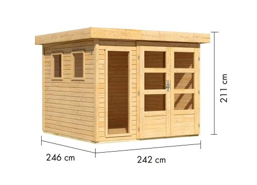 fa kerti ház KARIBU LAHAR 3,5 (11504) natur LG4419