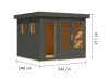 fa kerti ház KARIBU LAHAR 3,5 (11505) terragrau LG4420