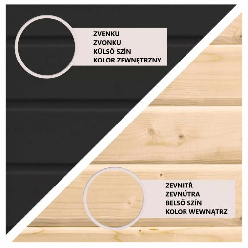 finn szauna KARIBU ARCADIA (34255) fekete LG4613