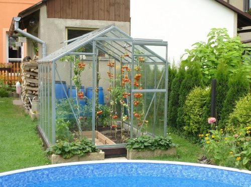 üvegház LANITPLAST LIMES Viva V6/4 1,97x4 m tiszta üveg 3 mm LG4702