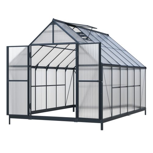 üvegház LANITPLAST SARANA 8x12 PC 4 mm fekete színű LG4749