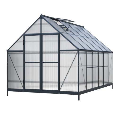 üvegház LANITPLAST SARANA 8x12 PC 4 mm fekete színű LG4749