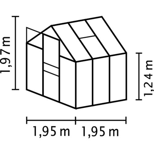 üvegház VITAVIA VENUS 3800 PC 4 mm zöld színű LG531