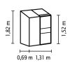 üvegház VITAVIA IDA 900 PC 4 mm ezüst színű LG53