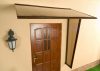 LanitPlast MELES, ALU bejárati tető barna, szélesség 1600 x mélység 850 mm, kamrás polikarbonát 4,5 mm 