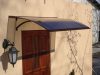 LanitPlast LARUS, ALU bejárati tető barna, szélesség 1200 x mélység 870 mm, kamrás polikarbonát 4,5 mm