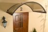 LanitPlast ONYX, ALU bejárati előtető barna, szélesség 1600 x mélység 750 mm, kamrás polikarbonát 4,5 mm