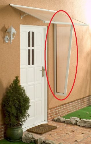 Lanitplast oldalfal előtetőhöz MELES fehér