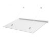 LanitPlast LAZUR, ALU bejárati tető, fehér szín, szélesség 1500 x mélység 970 mm, átlátszó plexiüveg 10 mm