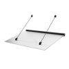 LanitPlast LAZUR, ALU bejárati tető, fekete szín, szélesség 1500 x mélység 970 mm, átlátszó plexiüveg 10 mm