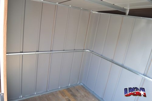 Kerti szerszámtároló ház kb. 3x2,4 méter alapterület, fém, famintázatú barna színű, ARROW WOODLAKE 108