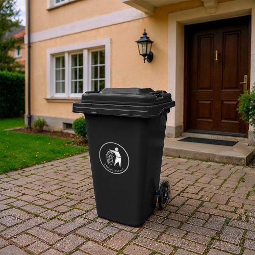 Hulladéktároló 120L fekete
