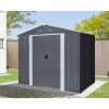 Riwall RMSA 6x8 antracit fém kerti tároló 2,4 x 1,7 m nyeregtetővel (antracit) Alapterület: 162 x 226 cm