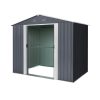 Riwall RMSA 6x8 antracit fém kerti tároló 2,4 x 1,7 m nyeregtetővel (antracit) Alapterület: 162 x 226 cm