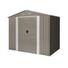 Riwall RMSA 6x8 Brown fém kerti tároló 2,4 x 1,7 m nyeregtetővel (barna) Alapterület: 162 x 226 cm